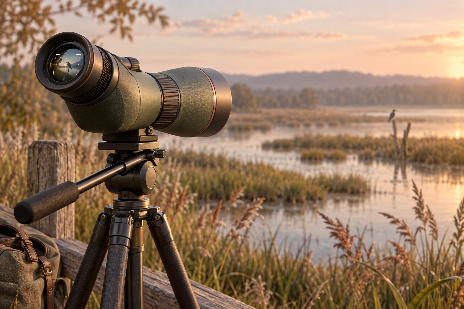 Original editorial illustration for Vision Master Smart AI Birding Scope